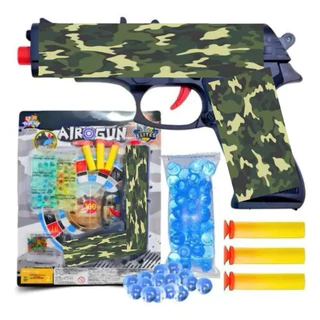 Brinquedo Arminha de Gel e Dardos estilo Nerf Infantil