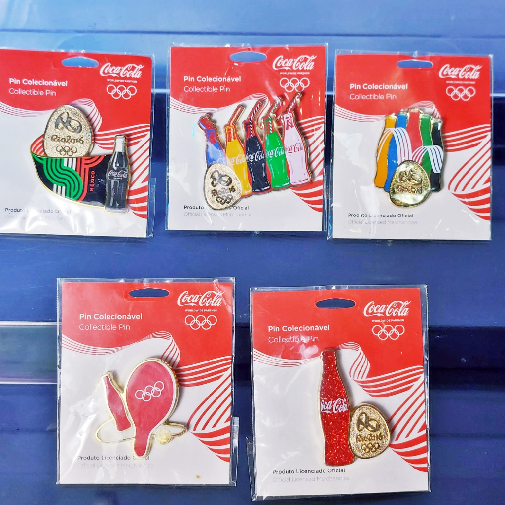 Pin Colecionável Coca-Cola Broche Olimpíadas Rio 2016 | Shopee Brasil
