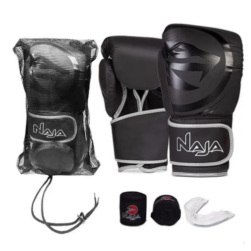 Kit Luva Naja - Boxe e Muay Thai com Bandagem e Bocal