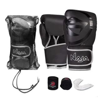 Kit Luva Naja - Boxe e Muay Thai com Bandagem e Bocal