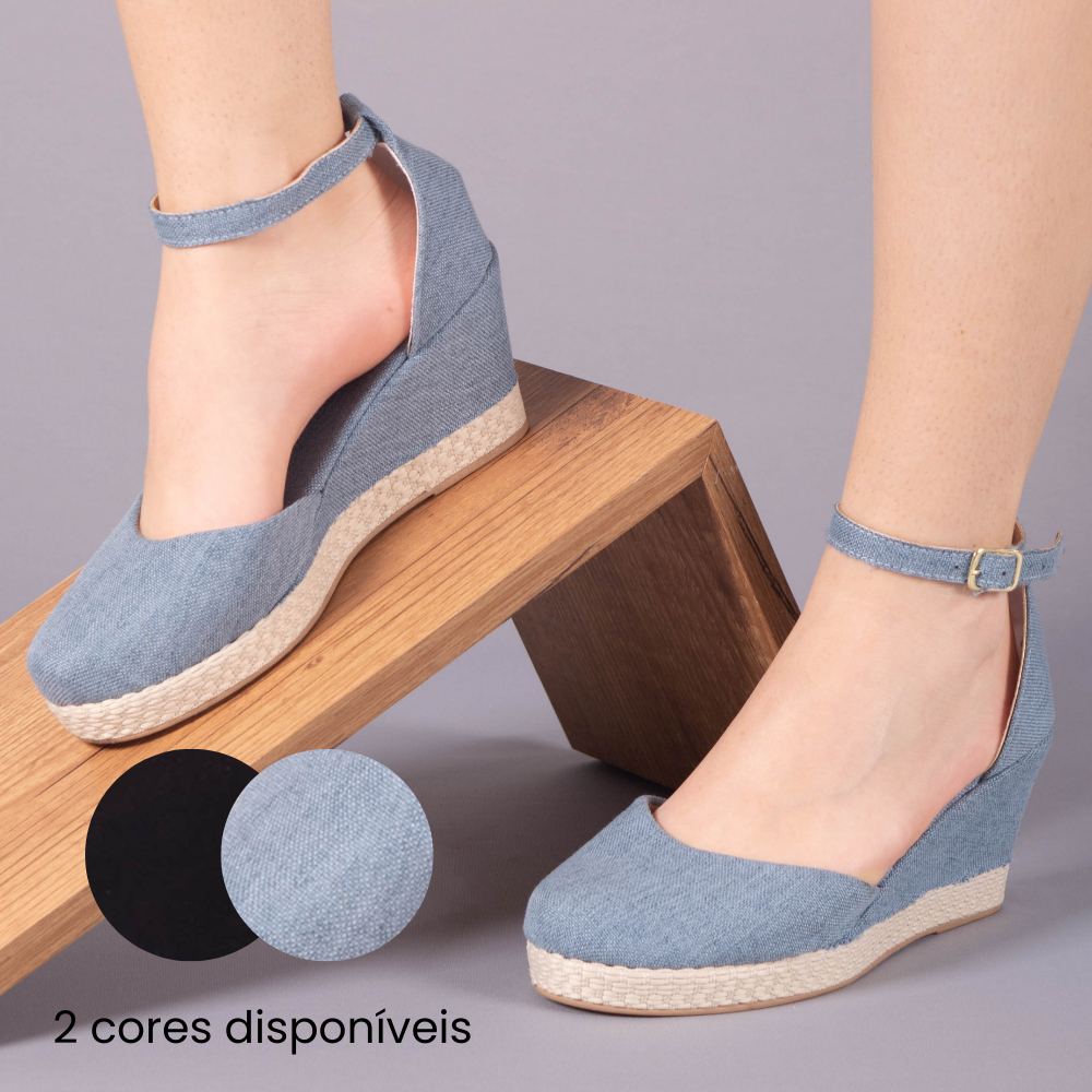 Sandália Anabela Chinelos Com Salto Anabela Salto Plataforma