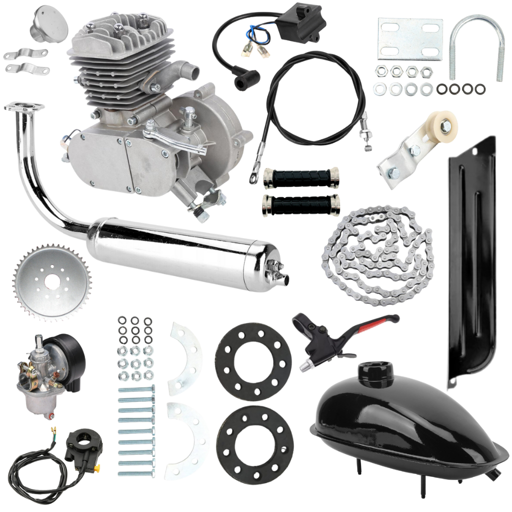 Kit Completo Motor P/ Bicicleta Motorizada 80cc Potente Motor de Bicicleta Bike Completo