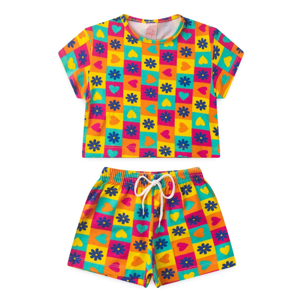 Conjunto Infantil Menina Verão 2 ao 14 - PRONTA ENTREGA