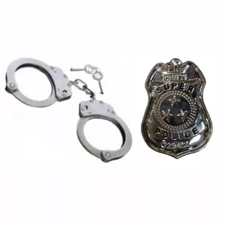 Kit Policial Algema e Distintivo
