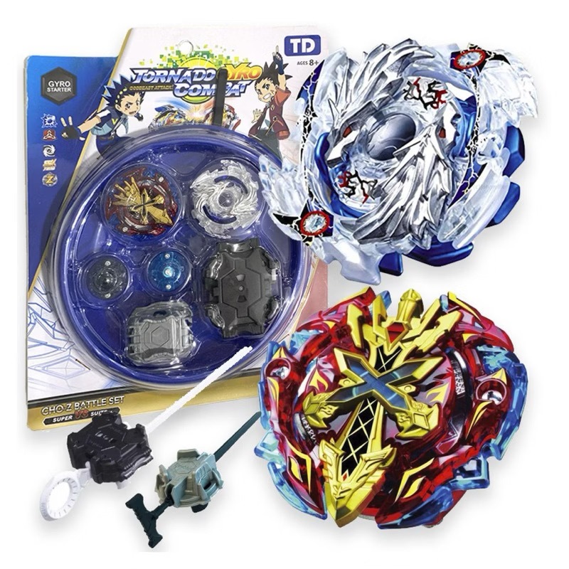 Beyblade Kit 01/02/03 Piões Com Lançadores Batalha Começo