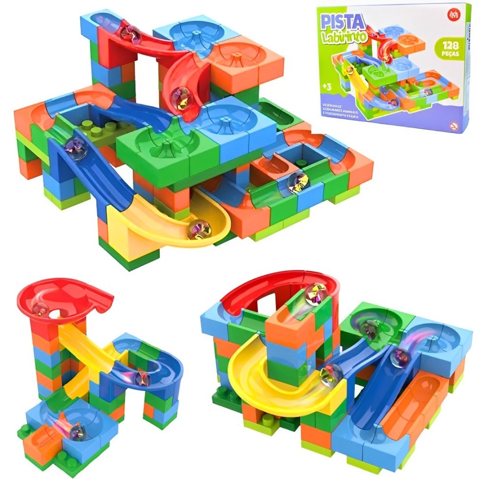 Pista Brinquedo Menino Pista Com Blocos De Montar Pista Labirinto ...
