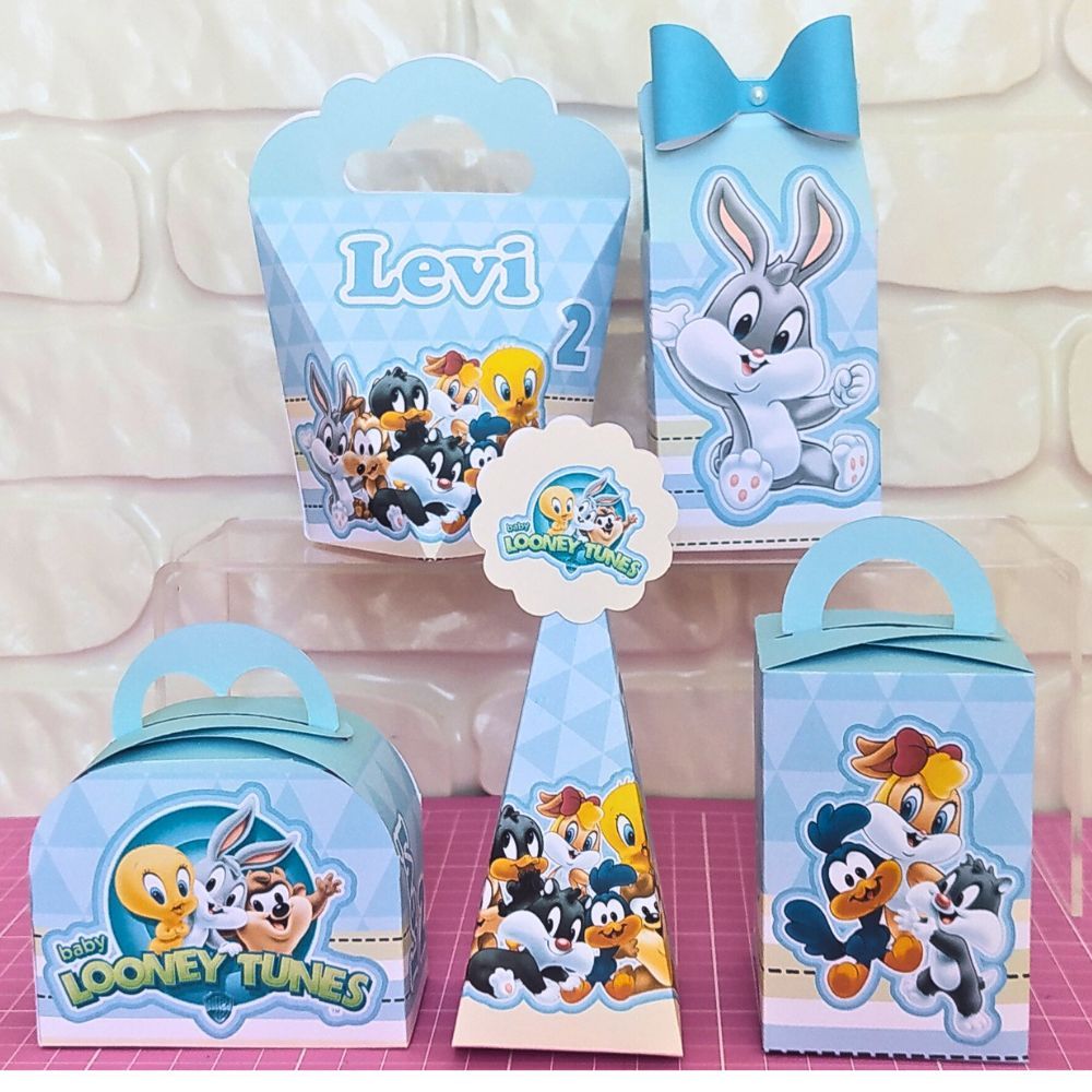Lembrancinha Baby looney tunes- Kit festa- Infantil- Caixinhas para ...