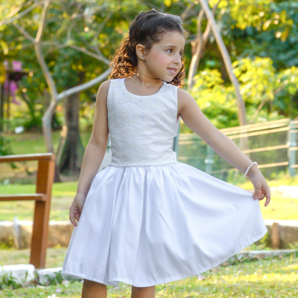 vestido infantil branco, roupa de menina para batizado, daminha