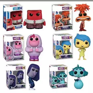 Funko Pop Divertidamente 2 Colecionável Raiva/Medo/Alegria/Tristeza/Nojinho/Vergona