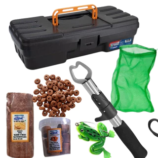 Alicate Pega Peixe mais Maleta com Iscas Massinha e Sambura de Pesca Kit completo