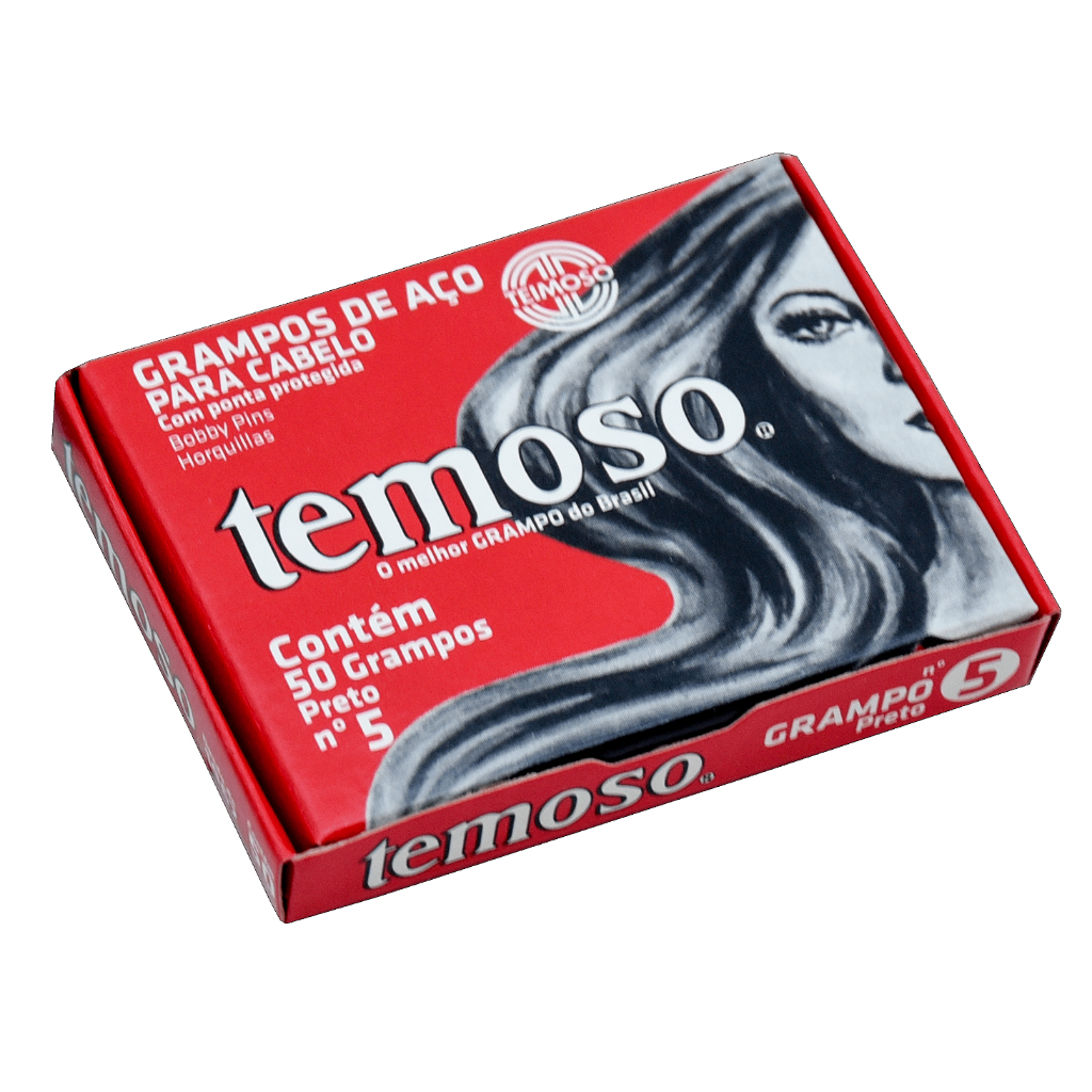 Temoso Grampo Cabelo Pequeno N°5 Com 50 Unidades Preto | Shopee Brasil