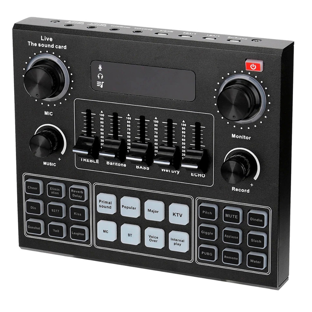 Mesa De Som V9 C/ Placa Smart Usb Profissional Multifuncional