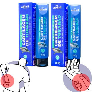 Combo 2 Pomadas Cartilagem de Tubarão 150g Alivio Corporal Imediato