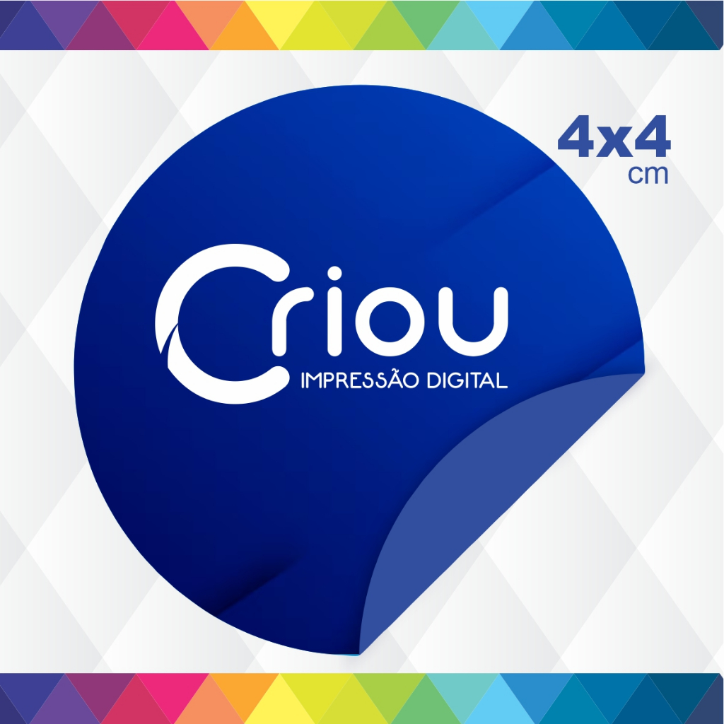 1000 Etiquetas Adesivas 4x4 Personalizados Vinil Prova d'agua