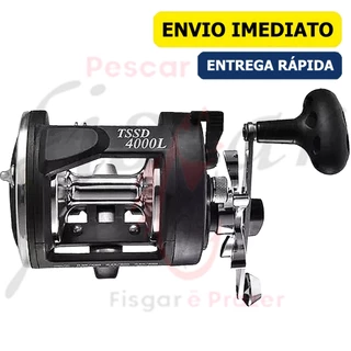 Carretilha de Pesca Alto Perfil Carretel De Arrasto Marítimo Corrico Mão Direita Tambor Resistente
