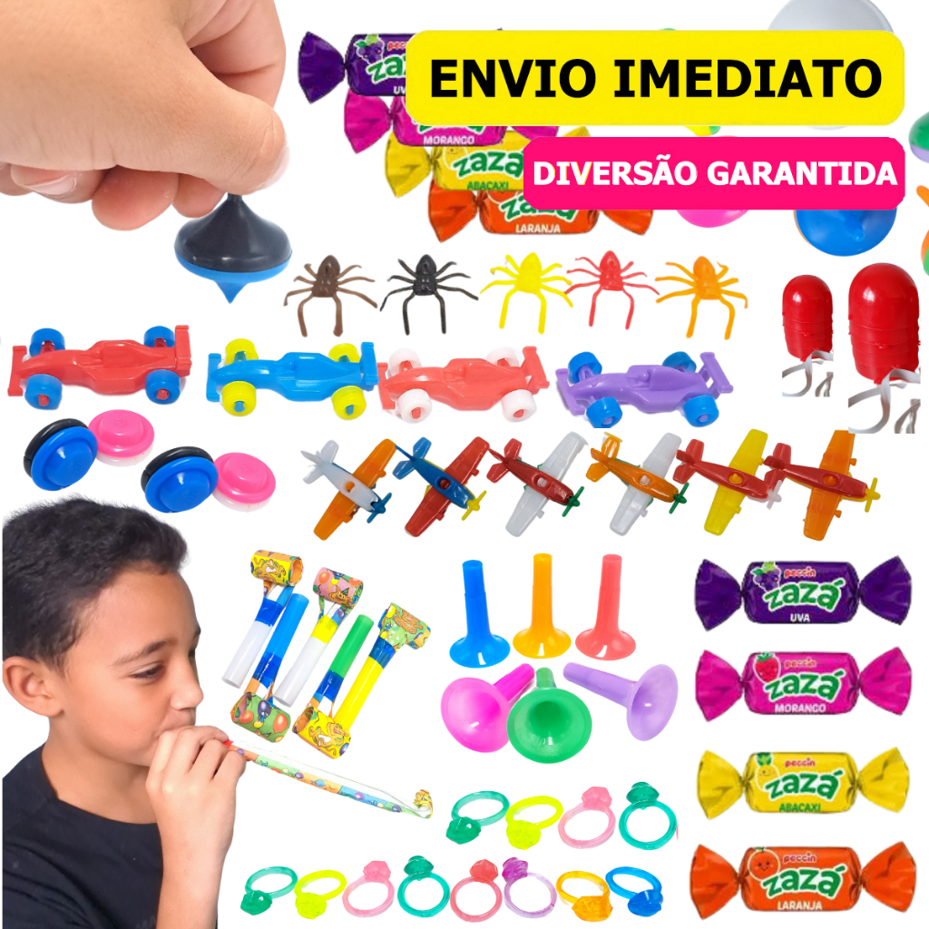 Kit 300 Mini Brinquedos Festa Aniversário infantil Lembrancinhas ...