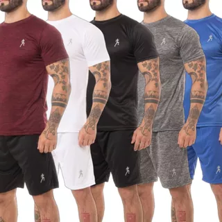 Kit 5 Camiseta Camisa Academia Masculina Esportiva Treino Refletiva