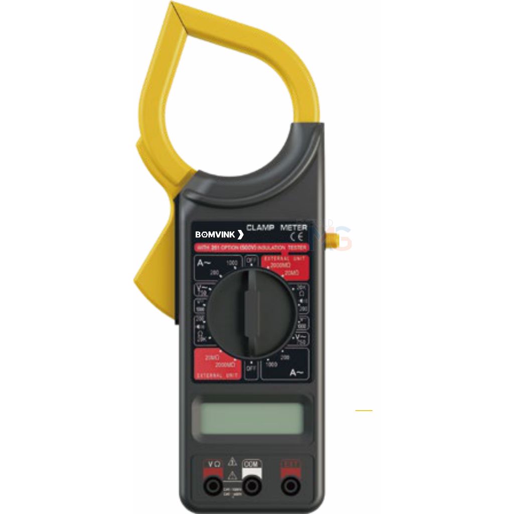 Alicate Amperímetro Multímetro Digital Bomvink Com Estojo + Bateria