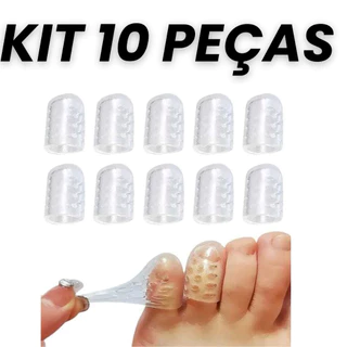 kit 10 Peças Dedeiras Protetor De Dedos Pé Silicone Para Calo Unheira