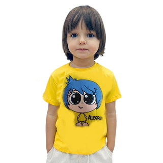 Camiseta Infantil Divertidamente Emoções Camisa Criança
