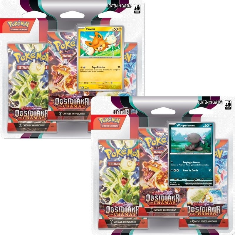Pokémon EV03 Obsidiana em Chamas Blister Triplo Escarlate e Violeta EV3 ...