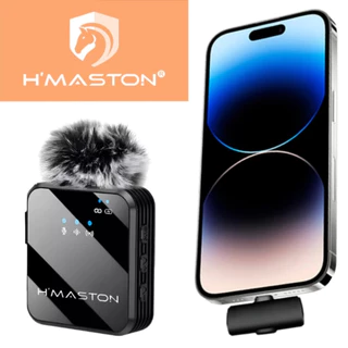H'maston MK13/14 Microfone Lapela Com Espuma Anti Ruido Profissional Para IOS é ANDROID
