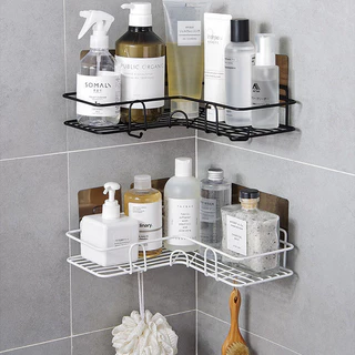Kit 2 Prateleiras para Banheiro com Adesivos – Ideal para Shampoo e Sabonete