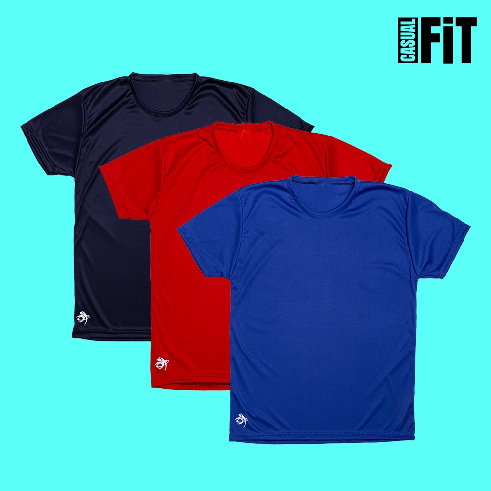 kit / Conjunto Com 3 Camisetas Dry Fit Masculina Casual - Treino - Academia - Esportes - Exercícios - Corrida - Futebol