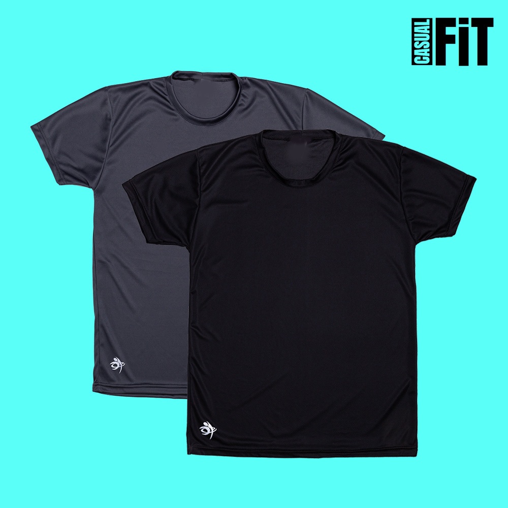 Kit 2 Camisetas Dry Fit Masculina Casual- Treino- Academia- Esportes- Exercícios- Corrida- Futebol
