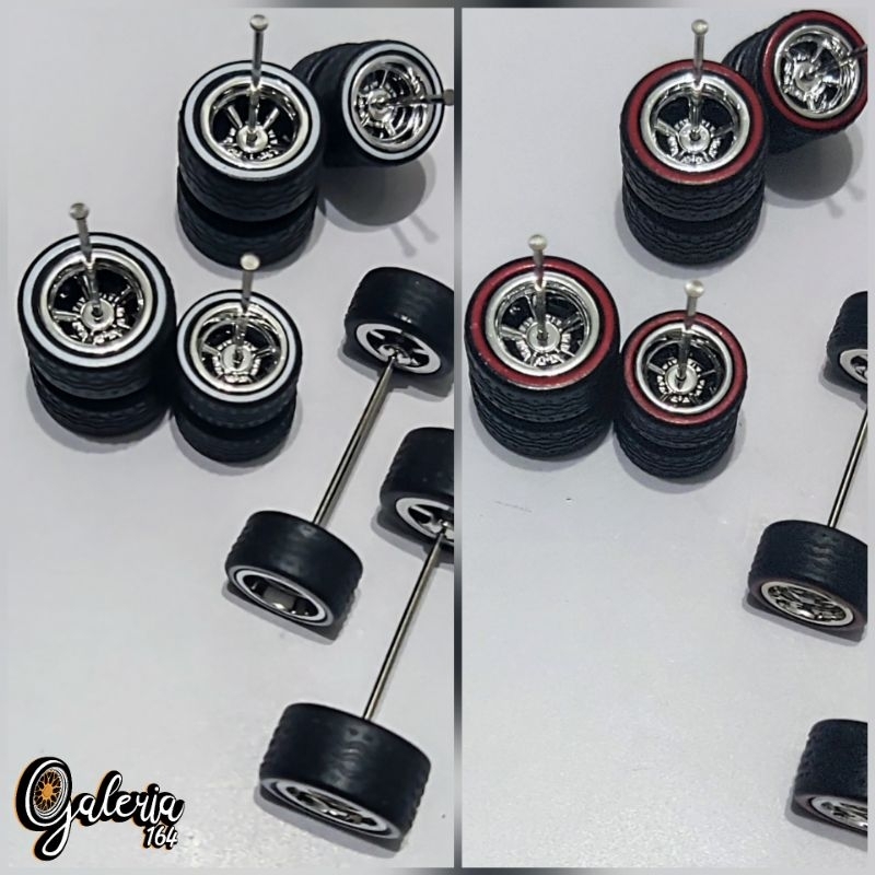 16 Pneus Caoutchouc Pour Voitures Hot Wheels - 12 Mm Et 10 Mm, 4/5 Rayons, échelle 1:64