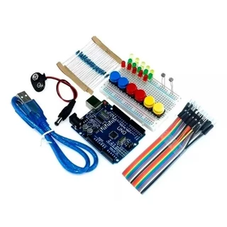 kit arduíno uno R3 itens componentes eletrônicos programe botão
