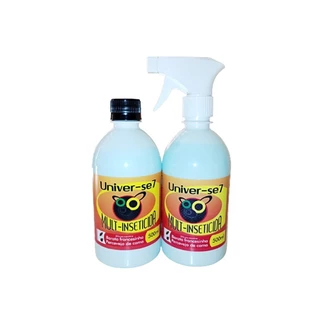 2 Univer-se7 Mult-Inseticida 500ml Mata baratas francesinha com borrifador