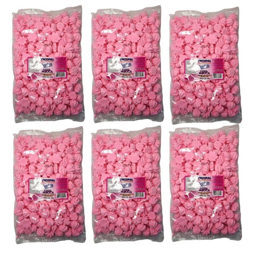 1200 Mini Suspiros 6x140g cor Rosa | Shopee Brasil