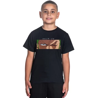 Camiseta de Algodão Infantil Anime Zoro Novidade