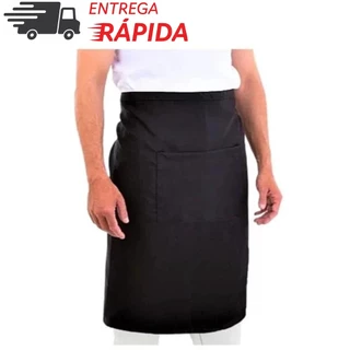 Avental Saia Cintura C/ Bolso Oxford Unissex Uniforme Evento