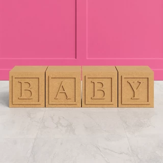 Cubo Baby Festa Infantil Decoração Mdf