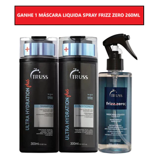 Kit Truss Ultra Hydration Plus Shampoo e Condicionador + Spray Condicionante Frizz Zero 260ml
