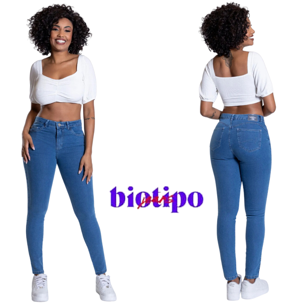 Calça jeans biotipo fashion cintura media