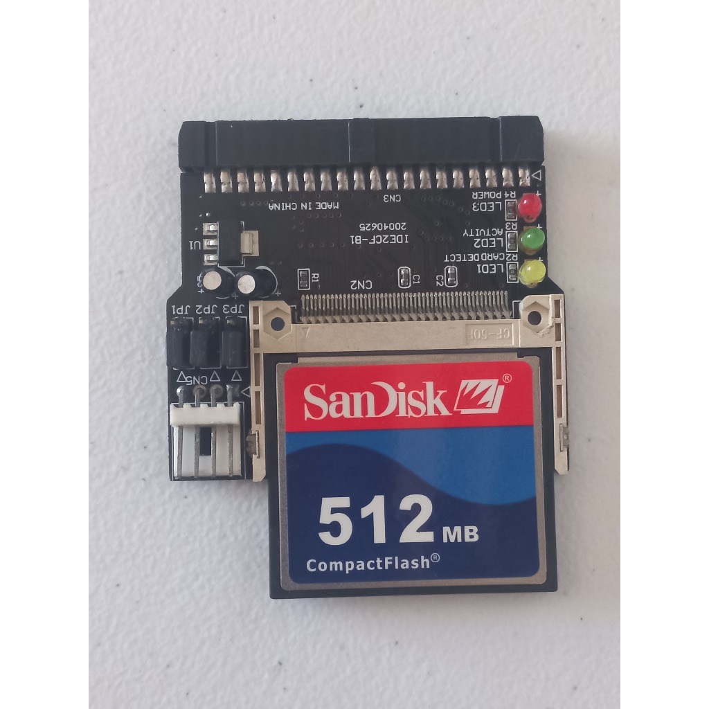 Adaptador IDE para CF Card + Cartão 512mb San Disk Shopee Brasil