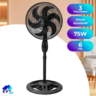Ventilador De Coluna De Chão Turbo Vento Forte 3 Velocidades