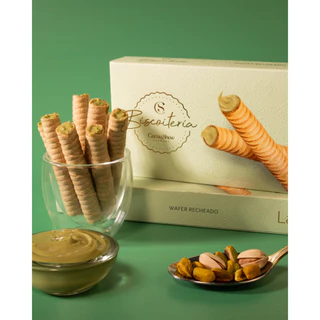 Wafer lanut Pistache 80g Biscoiteria Cacau Show Biscoito Bolacha em Oferta na Shopee