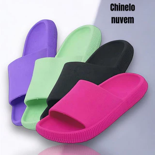 Chinelo Nuvem Slide Confortável Macio Antiderrapante Flexível Unissex Ortopédico Feminino e Masculino