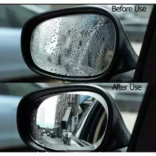 4 peças pelicula para espelho retrovisor à prova de chuva - material PP durável melhor visibilidade