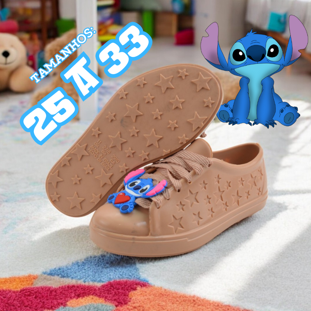 Tênis Infantil Menina Stitch 25 ao 32 Confortável Promoção