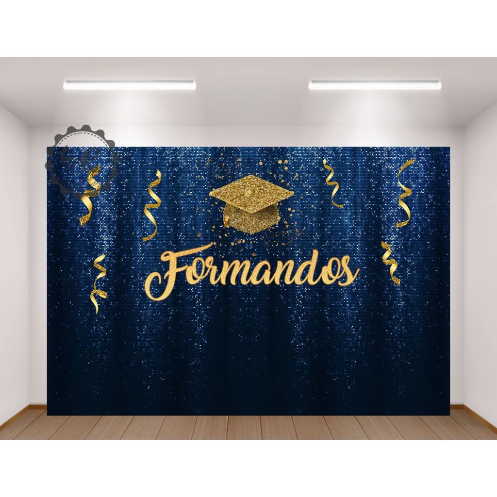 Painel retangular tecido sublimado FORMATURA FORMANDOS