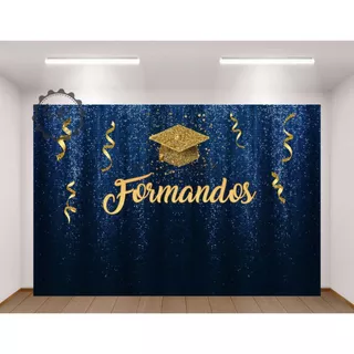 Painel retangular tecido sublimado FORMATURA FORMANDOS
