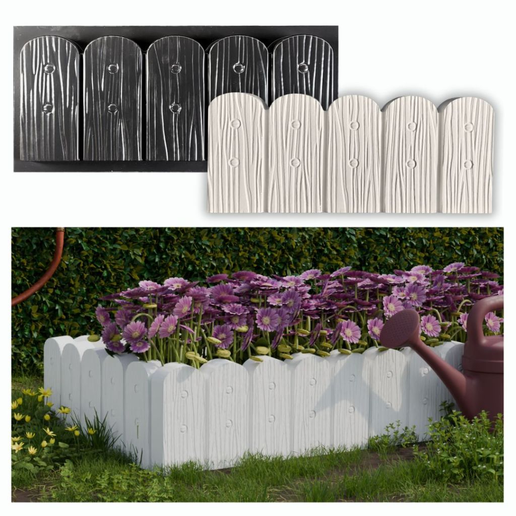 Forma Para Guia De Jardim Cerca Imitação Madeira