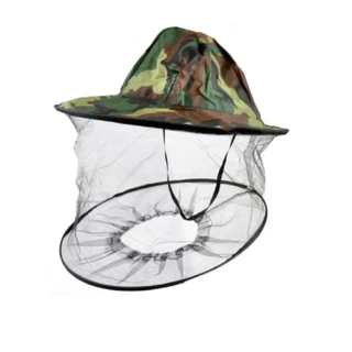 Chapéu de Pesca Mosquiteiro com Tela Mosquitos Pernilongo Camping