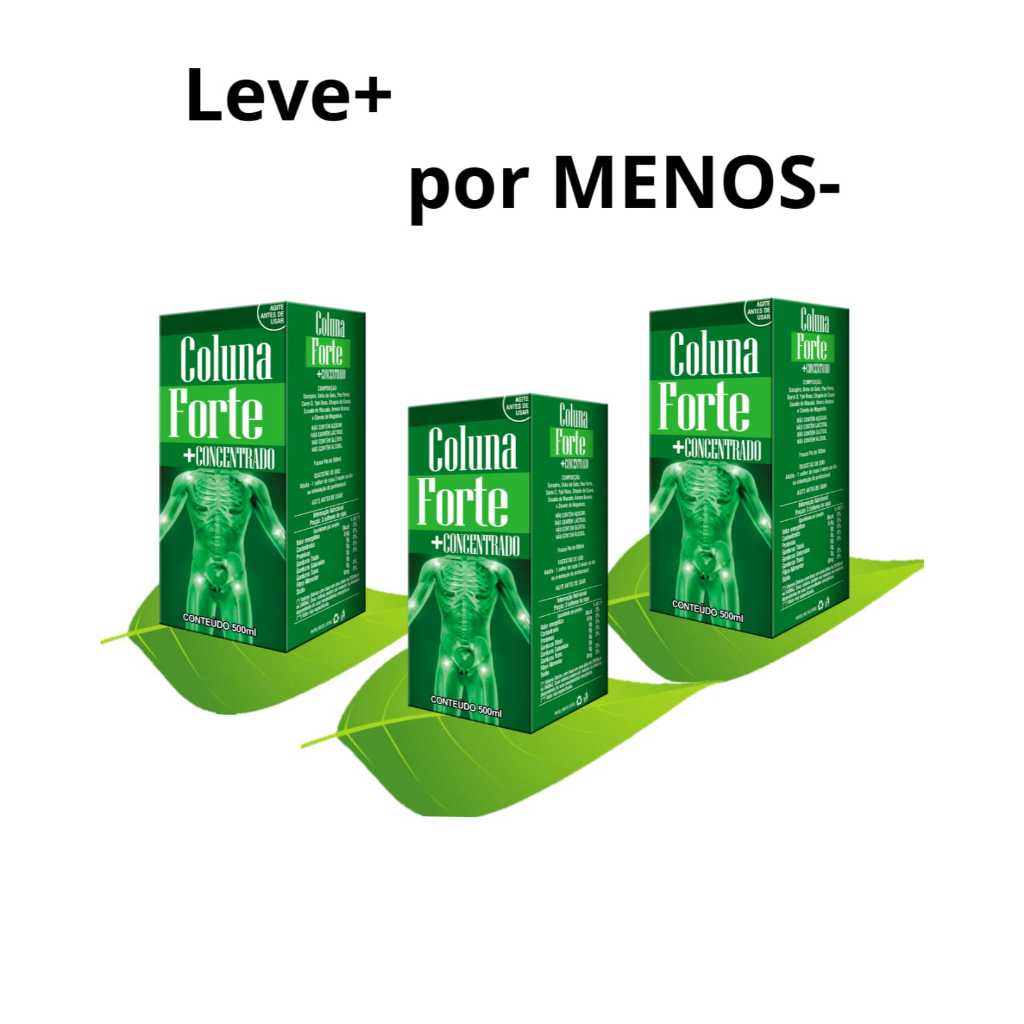 Kit Coluna Forte + Concentrado 3 garrafada 500ml promoção leva mais por ...