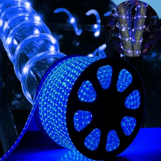 Mangueira Led Redonda 100m Decoração Natal Externo Azul